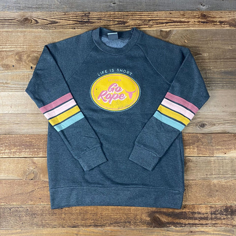 Varsity Stripe Sleeve Crew