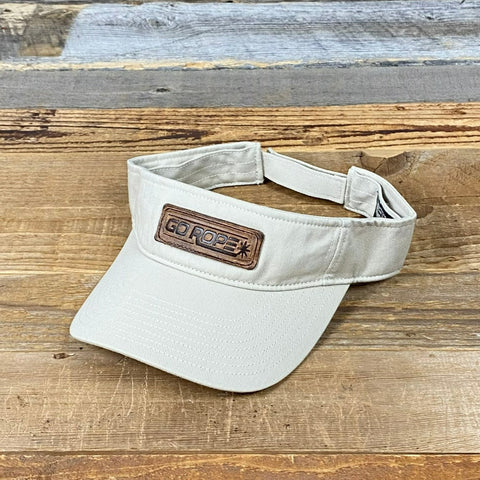 Leather Patch Visor • Stone